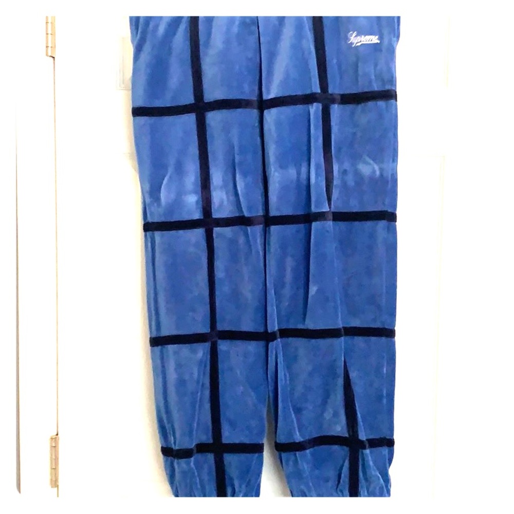 Supreme Grid Taping Velour Pant